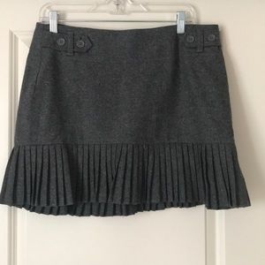 Grey wool mini skirt